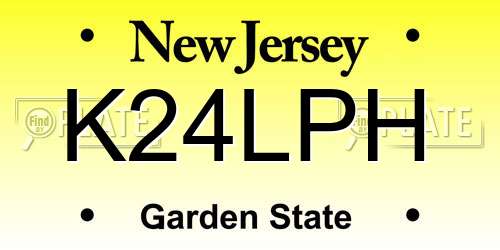 K24LPH New Jersey License Plate