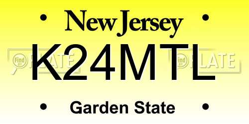 K24MTL New Jersey License Plate