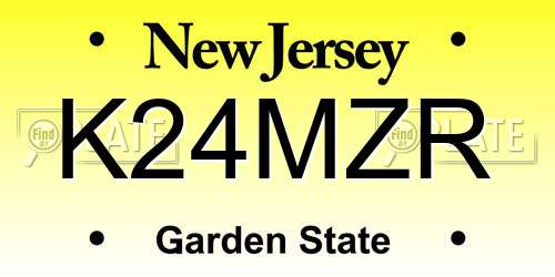 K24MZR New Jersey License Plate