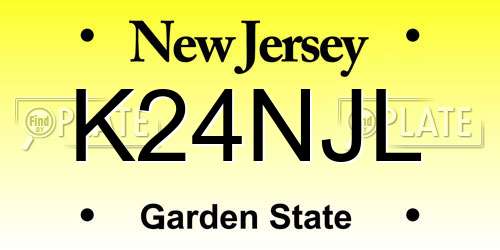 K24NJL New Jersey License Plate