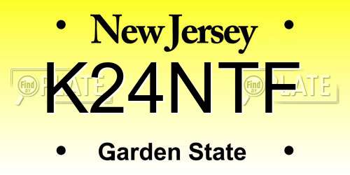 K24NTF New Jersey License Plate