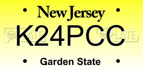 K24PCC New Jersey License Plate