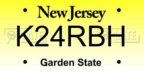 K24RBH New Jersey License Plate