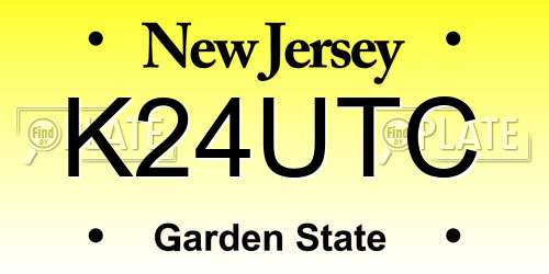 K24UTC New Jersey License Plate