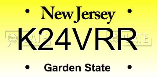K24VRR New Jersey License Plate