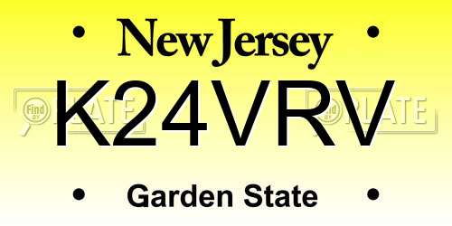 K24VRV New Jersey License Plate