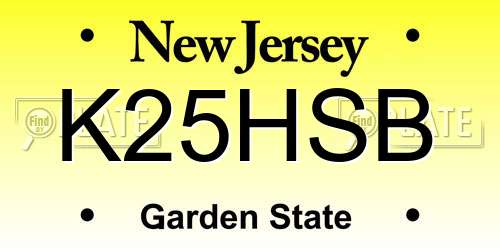 K25HSB New Jersey License Plate