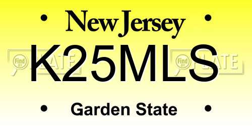 K25MLS New Jersey License Plate