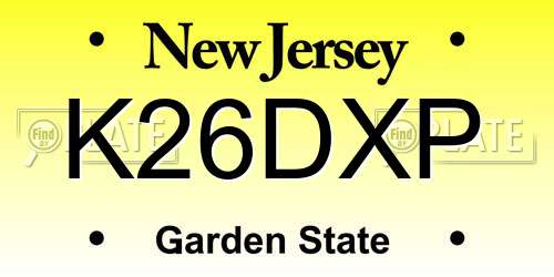 K26DXP New Jersey License Plate
