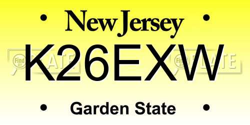 K26EXW New Jersey License Plate