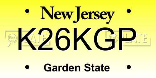 K26KGP New Jersey License Plate