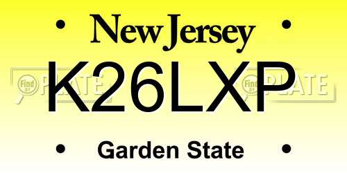 K26LXP New Jersey License Plate
