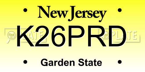 K26PRD New Jersey License Plate