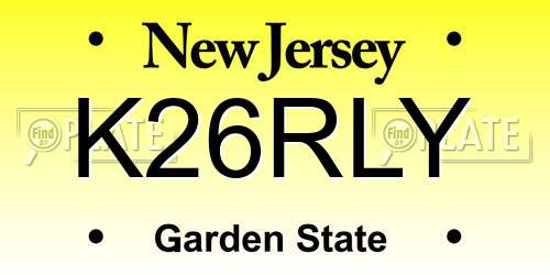 K26RLY New Jersey License Plate