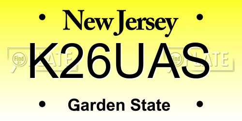 K26UAS New Jersey License Plate