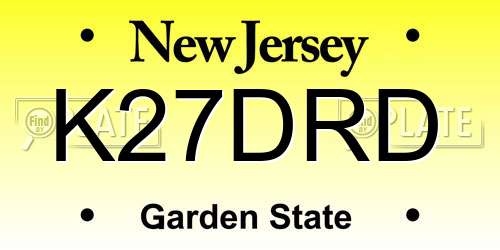 K27DRD New Jersey License Plate