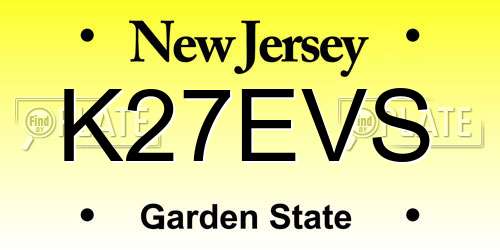 K27EVS New Jersey License Plate