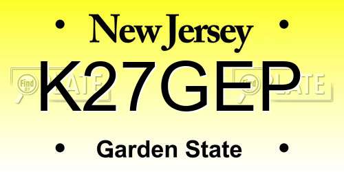 K27GEP New Jersey License Plate