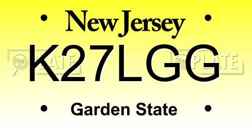 K27LGG New Jersey License Plate