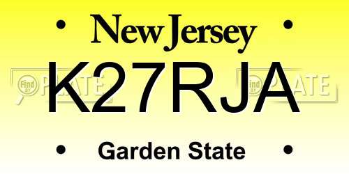 K27RJA New Jersey License Plate