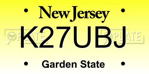 K27UBJ New Jersey License Plate