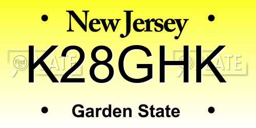 K28GHK New Jersey License Plate