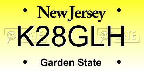 K28GLH New Jersey License Plate