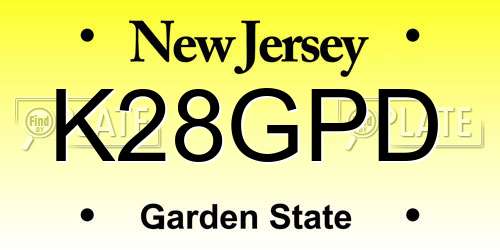 K28GPD New Jersey License Plate