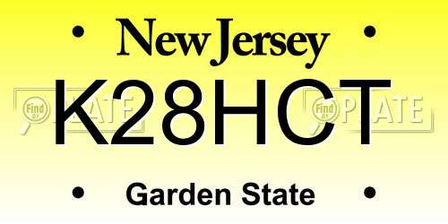 K28HCT New Jersey License Plate
