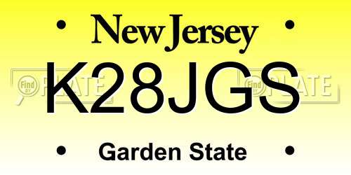 K28JGS New Jersey License Plate