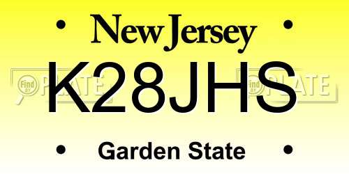 K28JHS New Jersey License Plate