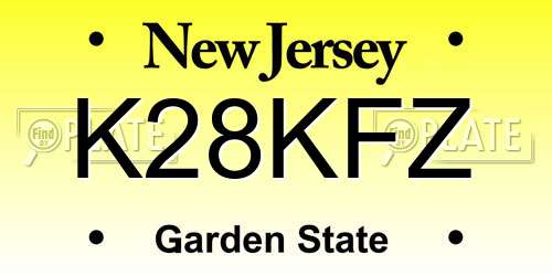 K28KFZ New Jersey License Plate