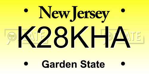 K28KHA New Jersey License Plate