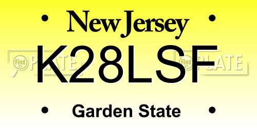 K28LSF New Jersey License Plate