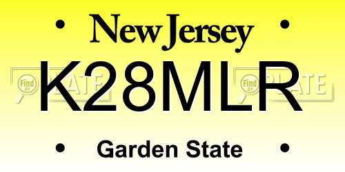 K28MLR New Jersey License Plate