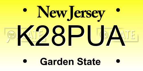 K28PUA New Jersey License Plate