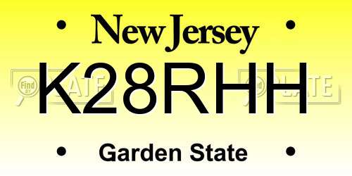 K28RHH New Jersey License Plate