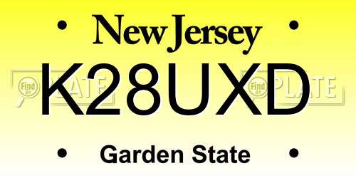 K28UXD New Jersey License Plate