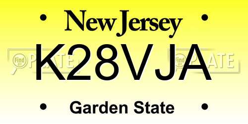 K28VJA New Jersey License Plate
