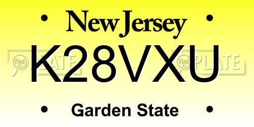 K28VXU New Jersey License Plate