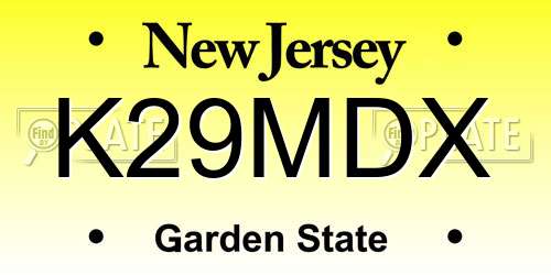 K29MDX New Jersey License Plate