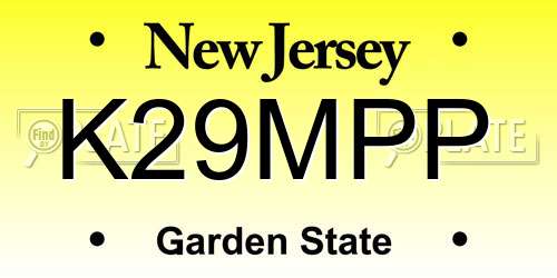 K29MPP New Jersey License Plate