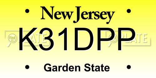 K31DPP New Jersey License Plate
