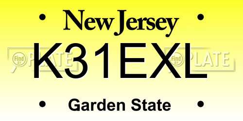 K31EXL New Jersey License Plate
