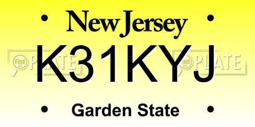 K31KYJ New Jersey License Plate