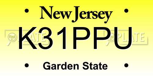 K31PPU New Jersey License Plate