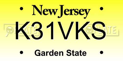 K31VKS New Jersey License Plate