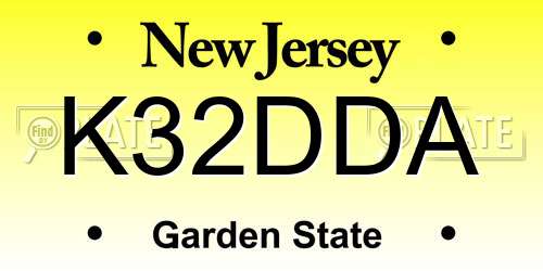 K32DDA New Jersey License Plate