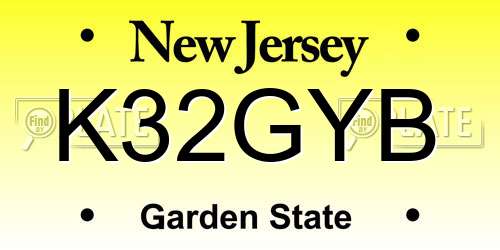 K32GYB New Jersey License Plate