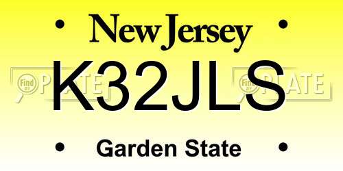 K32JLS New Jersey License Plate